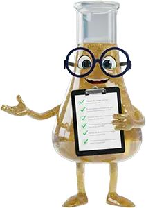 Solution Sam holding a clipboard and a checklist
