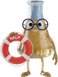 Mascot holding a life preserver ready to help with loan types and other questions.